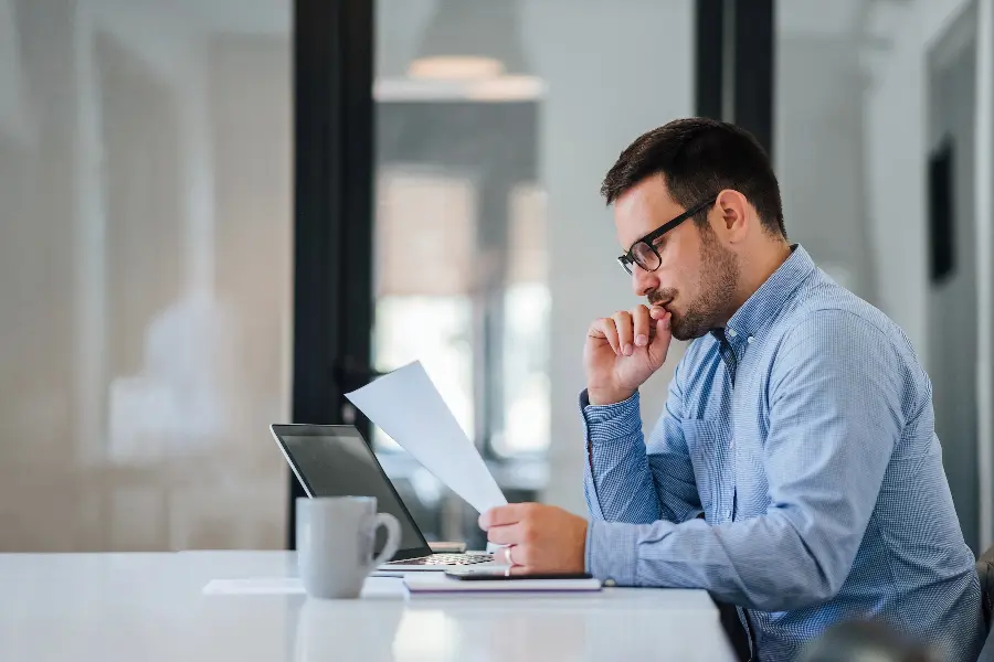 Accountant with laptop