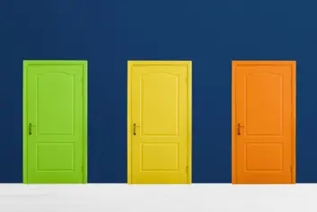 colorful doors depict the concept of choice