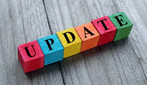 image depicting the word "update"