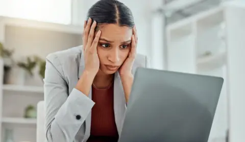 frustrated woman on go-live launch day