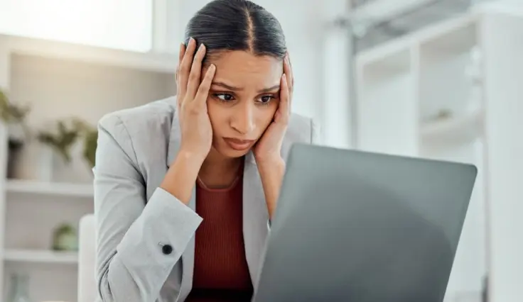 frustrated woman on go-live launch day