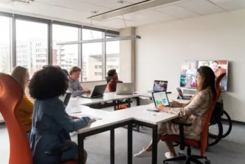 Hybrid business meeting image