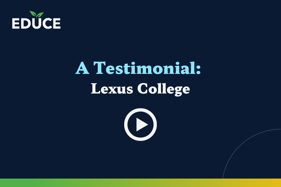 Lexus College testimonial video cover image