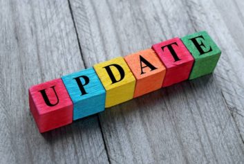 image depicting the word "update"
