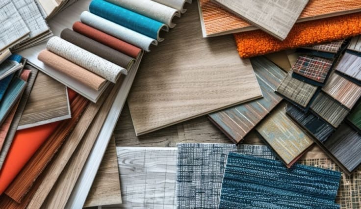 Image of flooring samples to portray microapps concept of choice