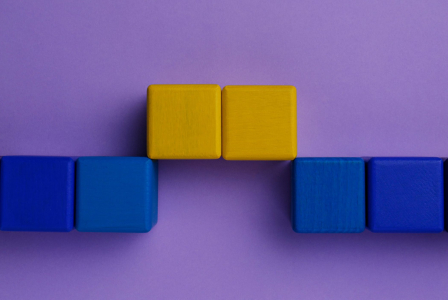 Microapps bridge the gap Bridge made of colorful blocks