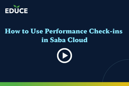 How to Use Performance Check-ins in Saba Cloud
