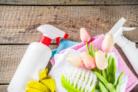 Spring Home Cleaning And Housekeeping Background
