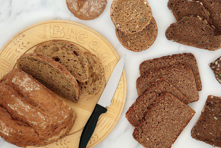 Low glycemic bread selection for diabetics high in antioxidants,